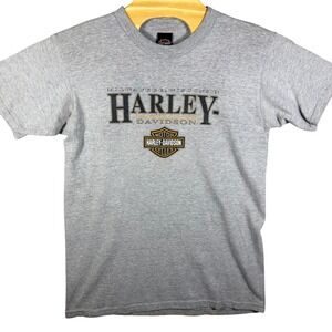 VINTAGE 1997 Harley Davidson Milwaukee Wisconsin Graphic Shirt Mens L USA Made